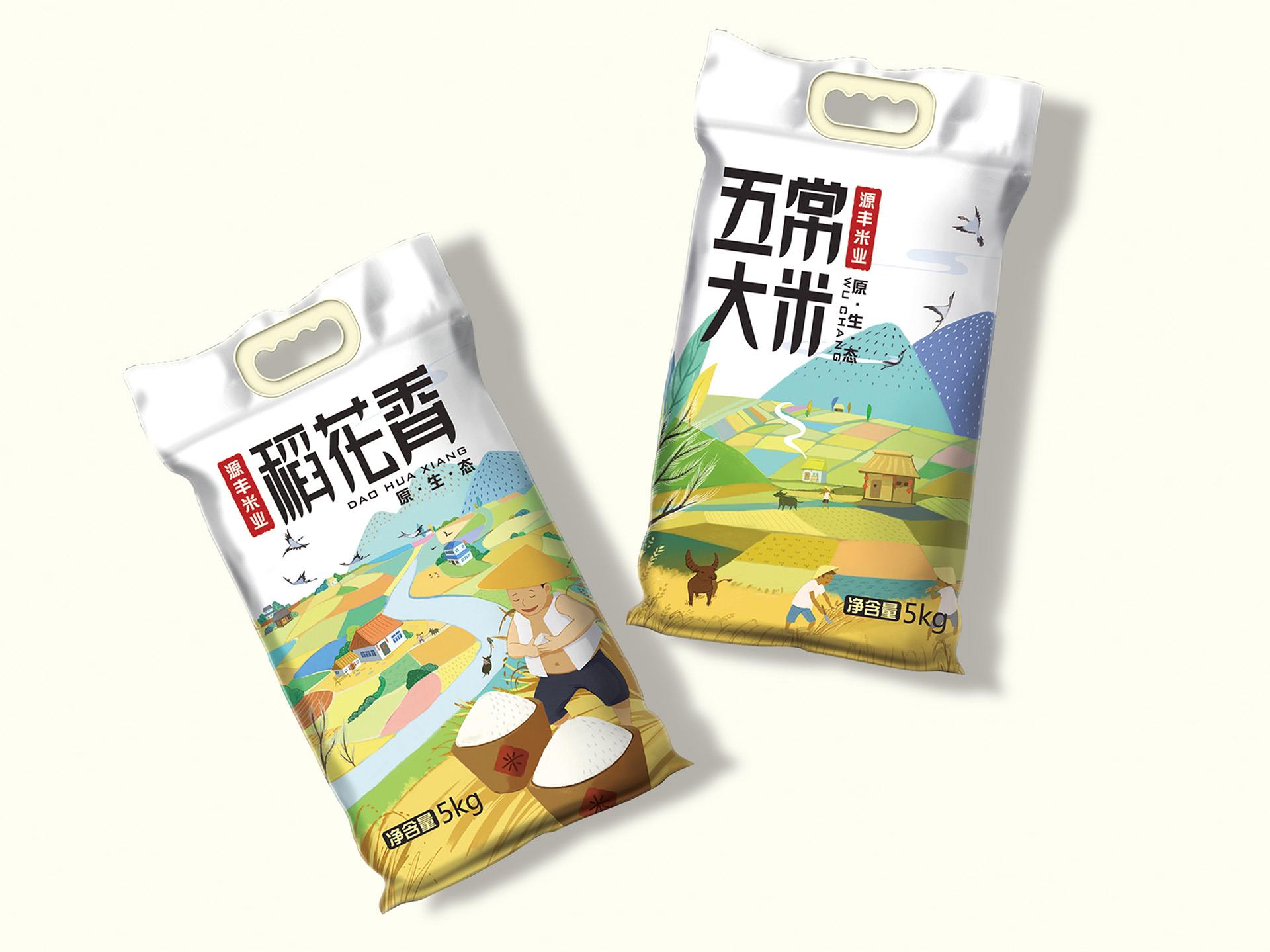五常大米包装设计